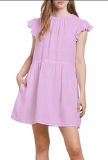 Velvet Evonne Lilac Linen Dress
