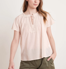 Velvet Noely Embroidered Sheer Fitted Top