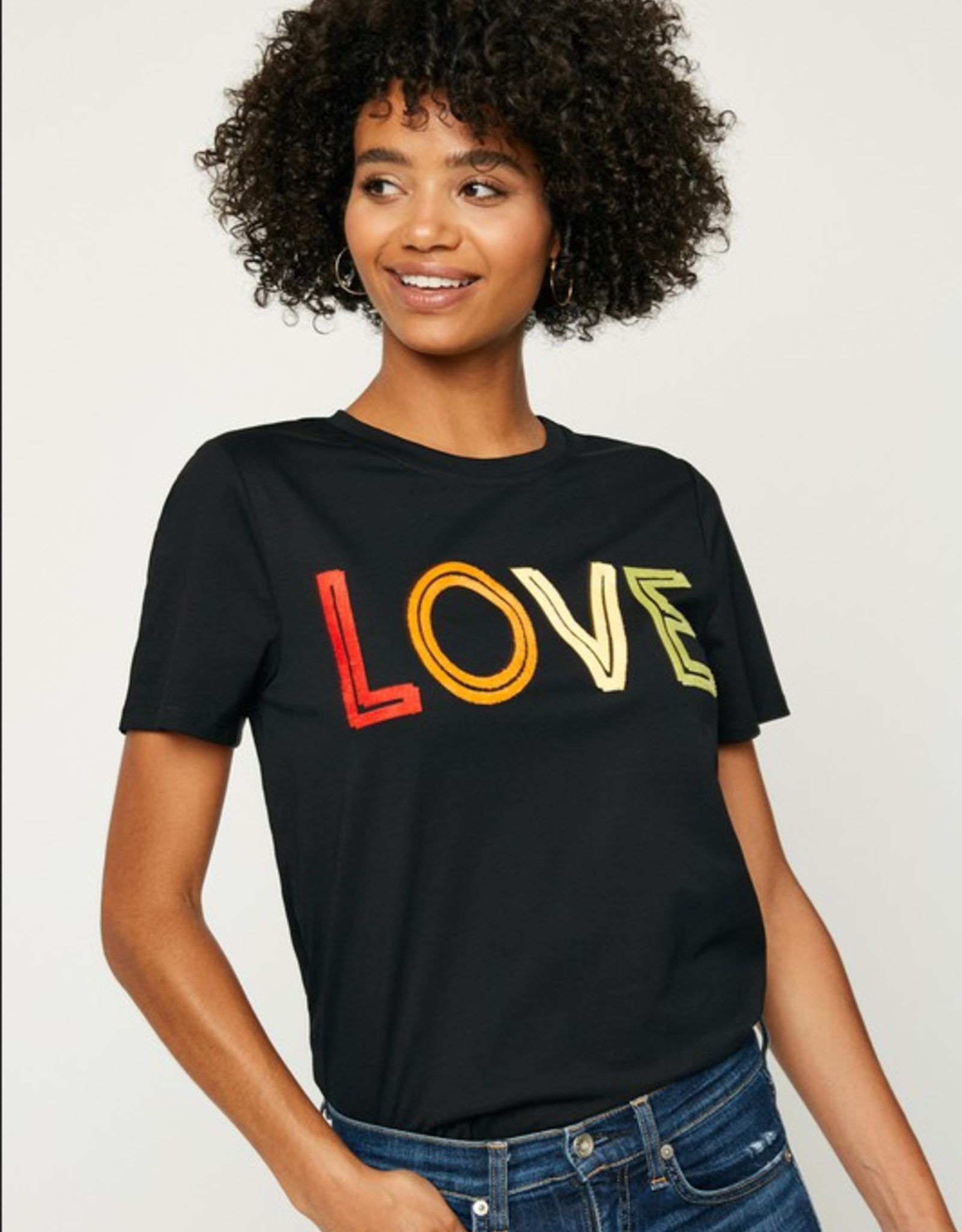 Hayden Los Angeles Love Flocked T Shirt