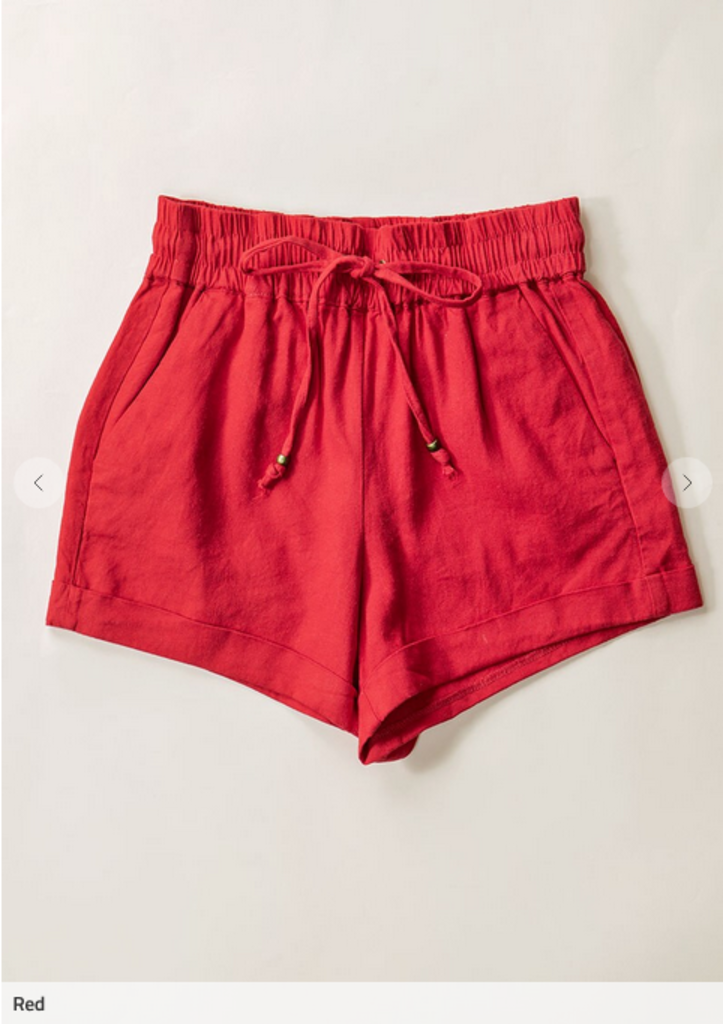 Love Tree Linen Drawstring Shorts