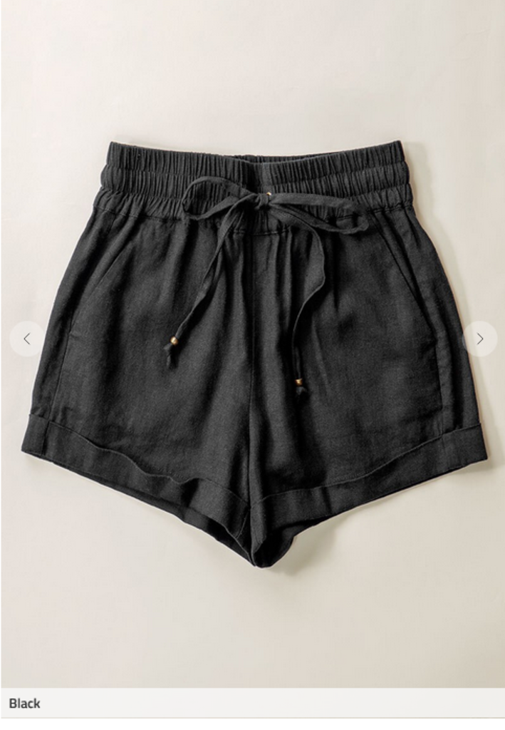 Love Tree Linen Drawstring Shorts