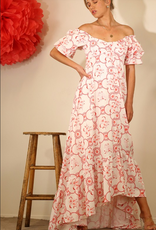 Mulla Off Shoulder Floral Maxi Dress