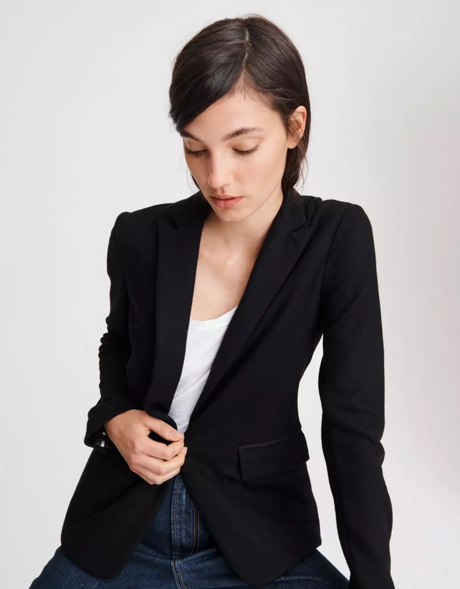 Rag \u0026 Bone Lexington Wool Blazer Black 