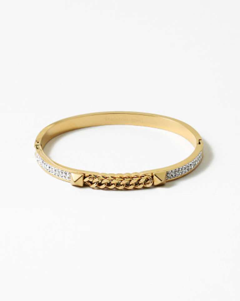 Blue Suede Jewels Stainless Steel Chain & Stud Bracelet