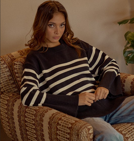 Lavalon Bell Sleeve Striped Sweater