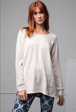 Easel Textured Long Sleeve Knit Top