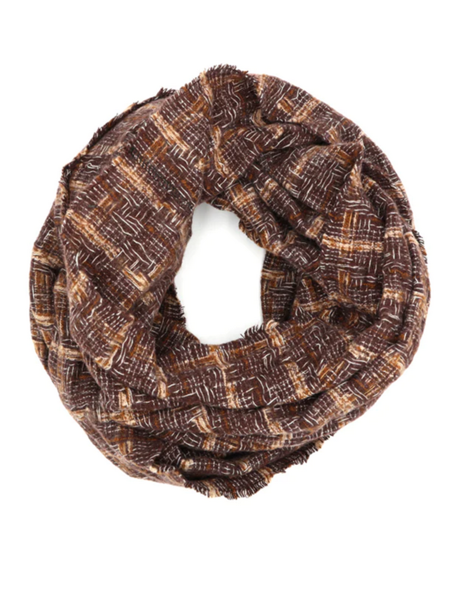 Blue Suede Jewels Multi Plaid Infinity Scarf