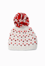 Look By M Multi Mini Heart Pompom Hat