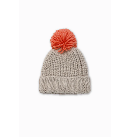 Look By M Hand-Knitted Cotton Candy Pompom Hat