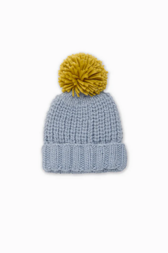 Look By M Hand-Knitted Cotton Candy Pompom Hat