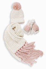 Look By M Two Tone Cotton Candy Knit Scarf