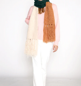 Look By M Fuzzy Colorblock Scarf