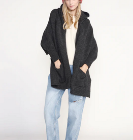 Look By M Pocket Shrug Cape Cardigan with Hood