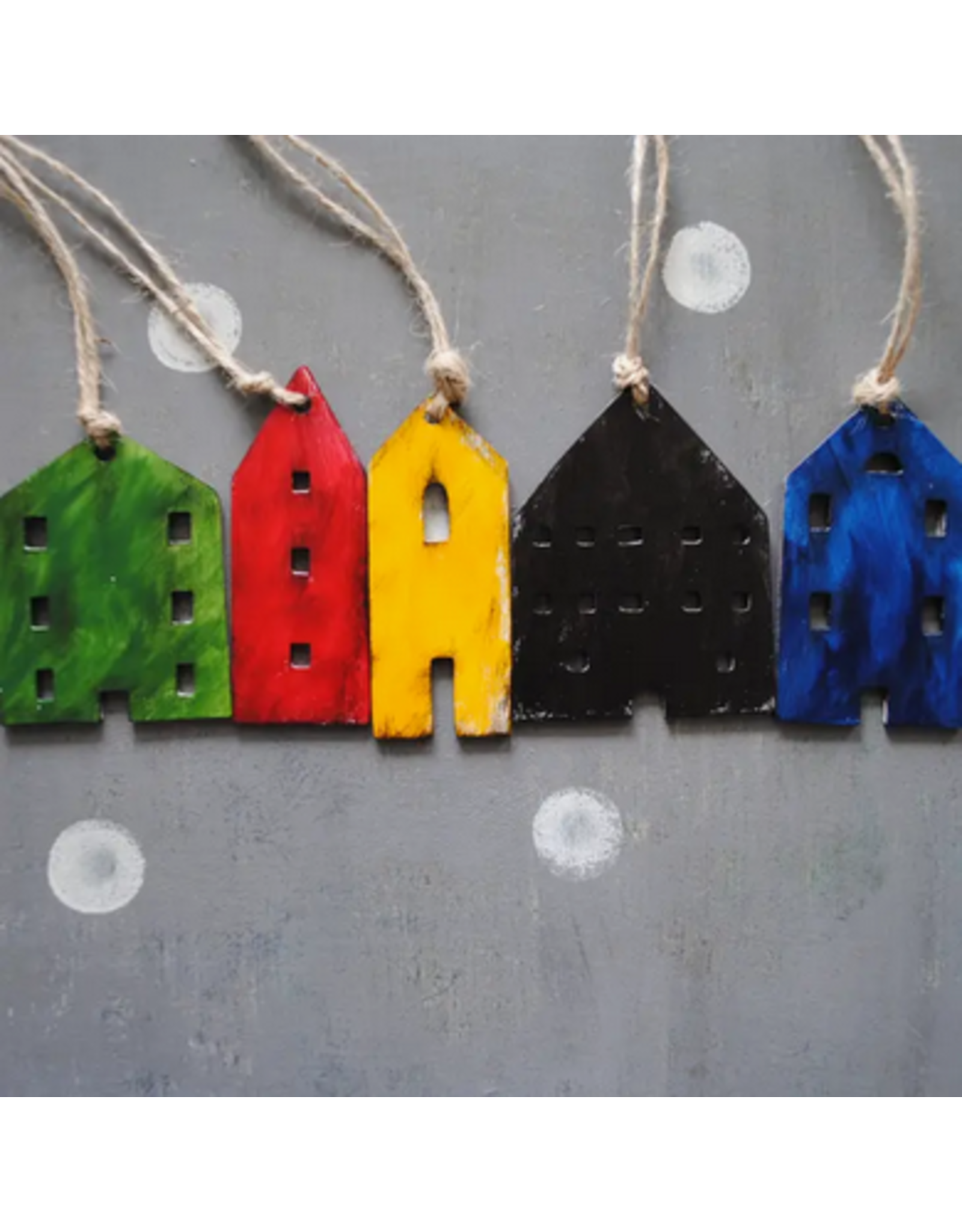 JM Handmade Colorful Scandinavian Houses Ornament / Decoration