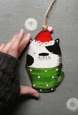 JM Handmade Cats in Cups Ornament / Decoration