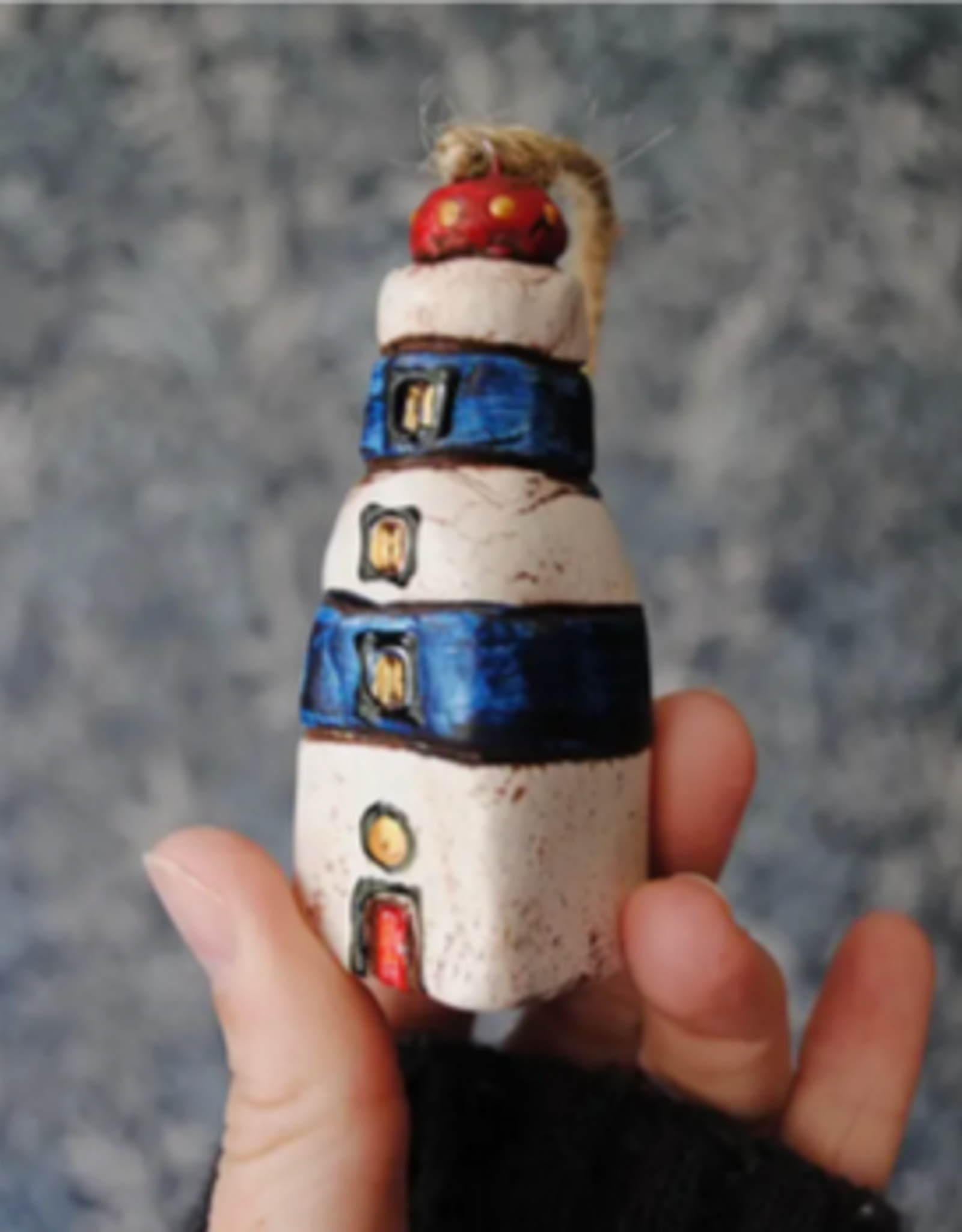 JM Handmade Mini Lighthouse Collectible Christmas Ornaments