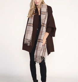 Look By M Classic Plaid Scarf