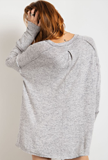 Easel Brushed Hacci Knit Tunic