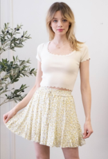 Blu Pepper Ditsy Floral Mini Skirt