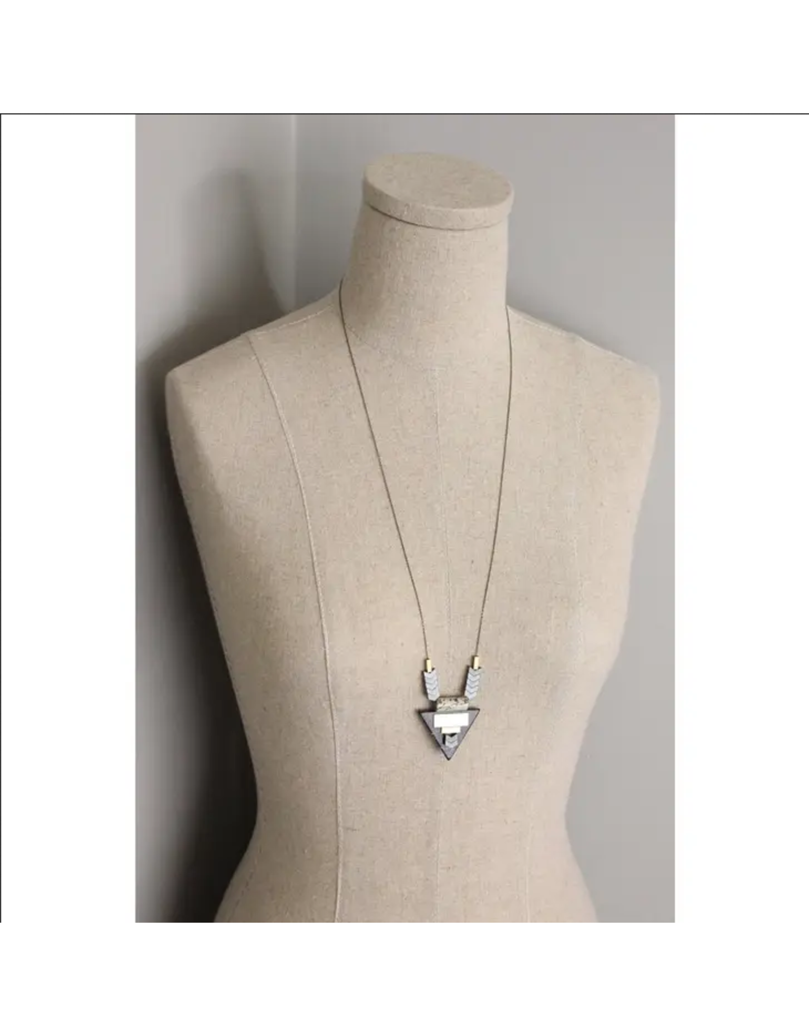David Aubrey Black triangle geometric necklace