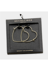 Secret Box Dipped Heart Hoop Earrings
