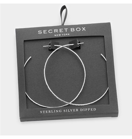 Secret Box Dipped Textured Metal Hoop Earrings
