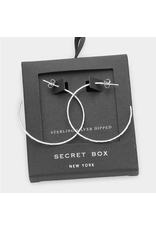 Secret Box Dipped metal hoop earrings