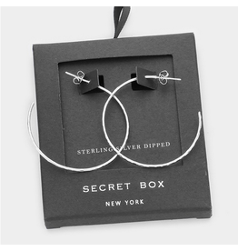 Secret Box Dipped metal hoop earrings