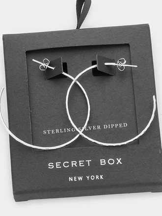 Secret Box Dipped metal hoop earrings Secret Box Dipped metal hoop earrings