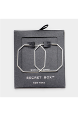 Secret Box Gold Dipped Angulate Hoop Earrings