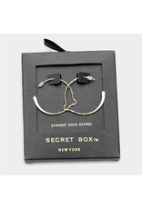 Secret Box Dipped Textured Metal Earrings