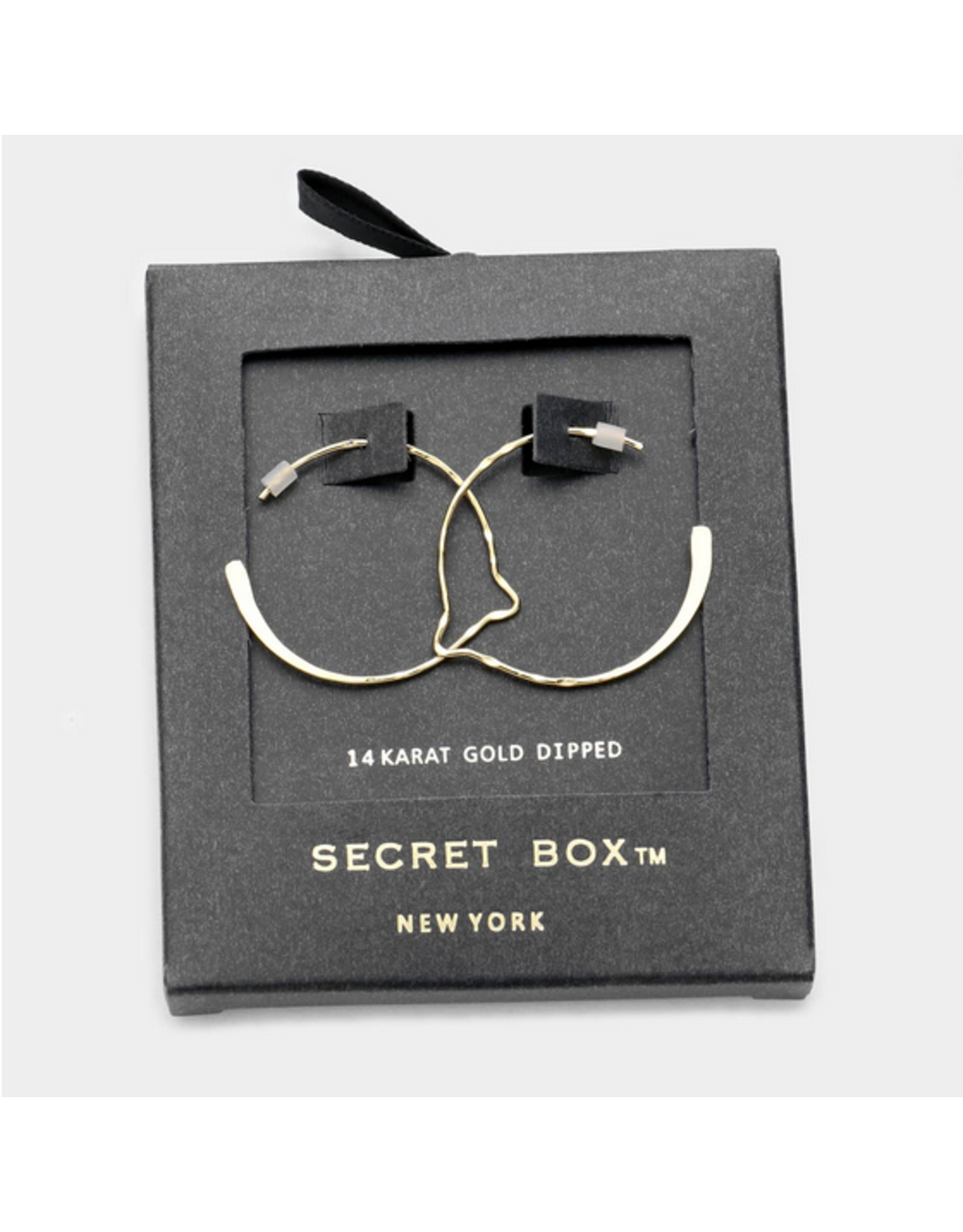 Secret Box Dipped Textured Metal Earrings