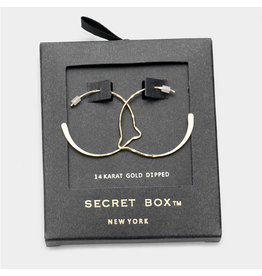 Secret Box Dipped Textured Metal Earrings