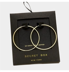 Secret Box Dipped Metal Hoop Earrings