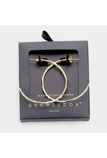 Secret Box Dipped Bamboo Metal Half Hoop Earrings