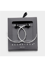 Secret Box Dipped Bamboo Metal Half Hoop Earrings