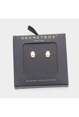 Secret Box Dipped Hamsa Hand Stud Earrings