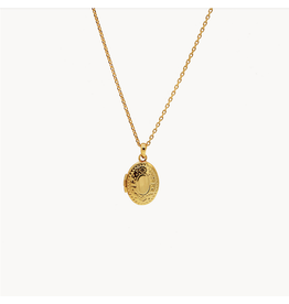 Secret Box 14K Gold Dipped Locket Necklace