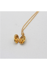 Secret Box 14K Gold Dipped Locket Necklace