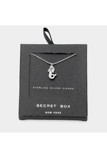 Secret Box Sterling Silver Dipped  Mermaid Pendant Necklace