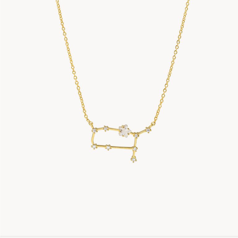Secret Box Zodiac Necklace Gold Dipped