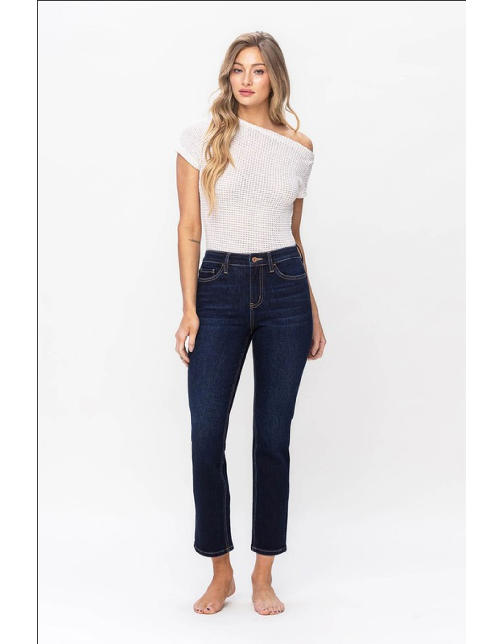 Vervet by Flying Monkey High Rise Slim Straight Ankle Jeans