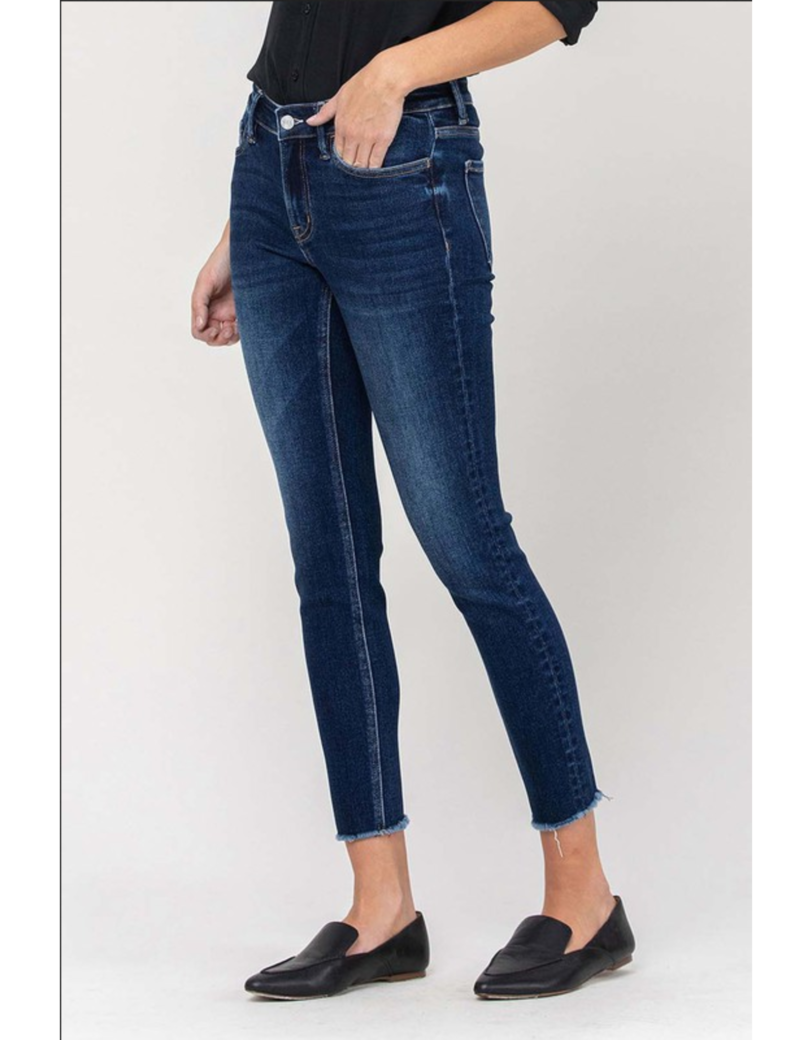 Vervet by Flying Monkey Mid Rise Raw Hem Cropped Skinny JEans