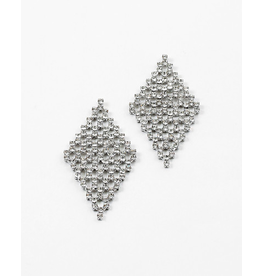 Blue Suede Jewels Diamond Crystal Statement Earrings