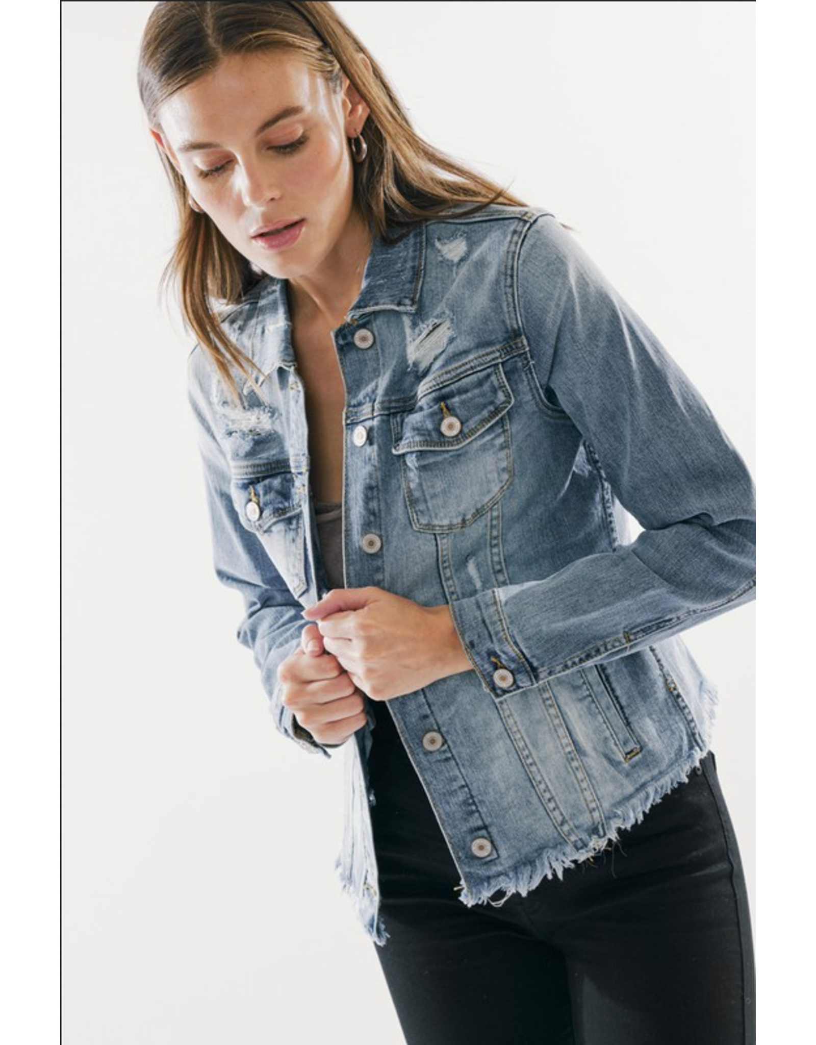 Kancan Trucker Denim Jean Jacket