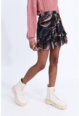 Molly Bracken Ruffled Flounce Mini Skirt