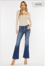 Kancan Petite Mid-Rise Flare Jeans