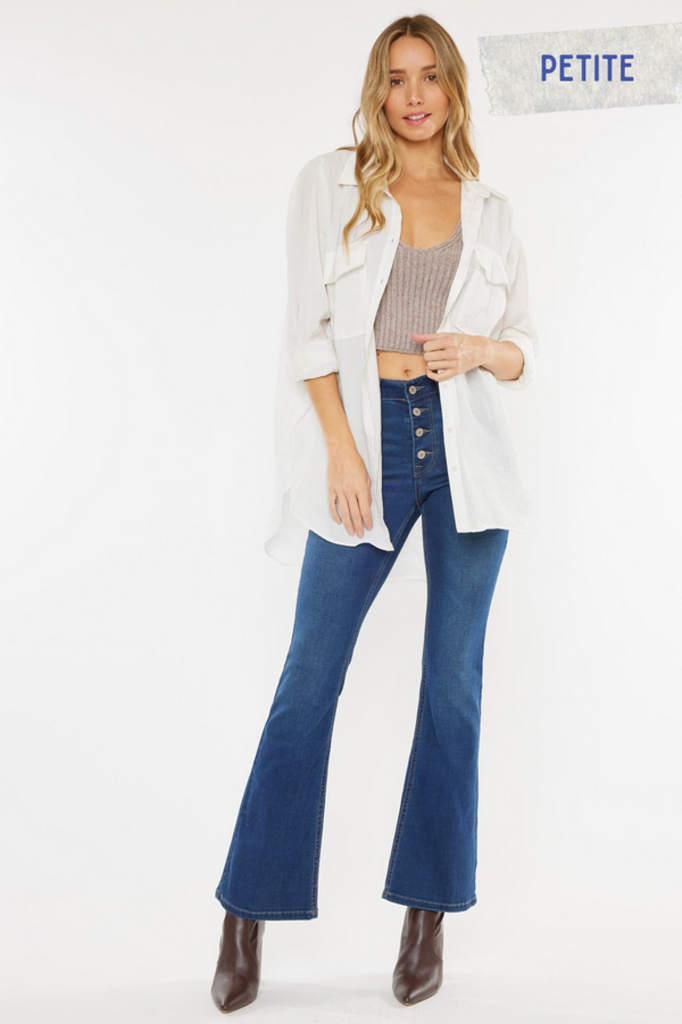 Kancan Petite High Rise Bootcut Jeans