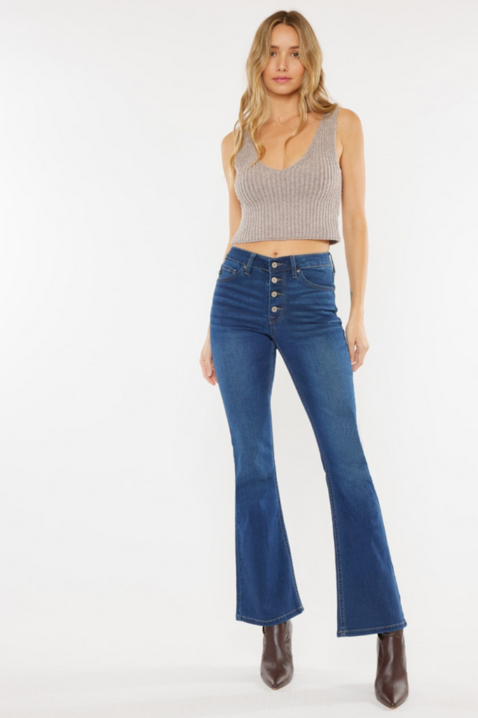 Kancan Petite High Rise Bootcut Jeans