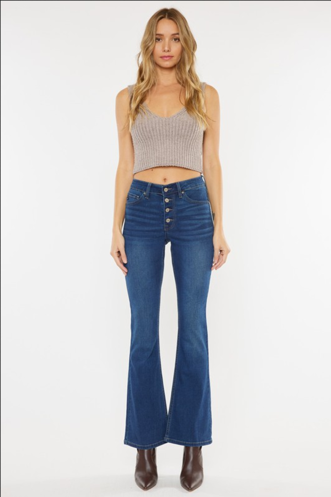 Kancan Petite High Rise Bootcut Jeans